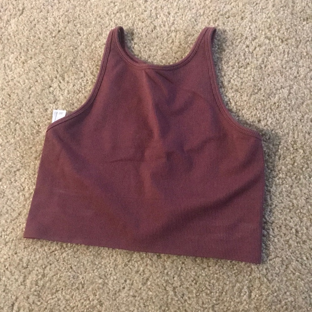 Aurora seamless high neck crop tank (athleta), size medium